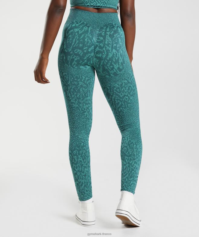 Gymshark adapter les leggings sans couture pour animaux récif | sarcelle d\hiver femmes 6HF28292